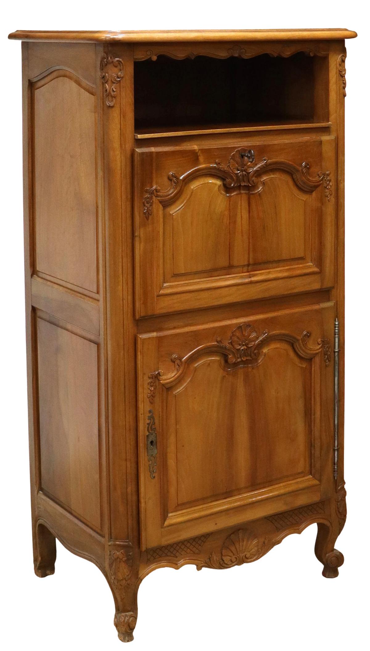 FRENCH PROVINCIAL WALNUT SECRETAIRE ABATTANT (1 of 5)