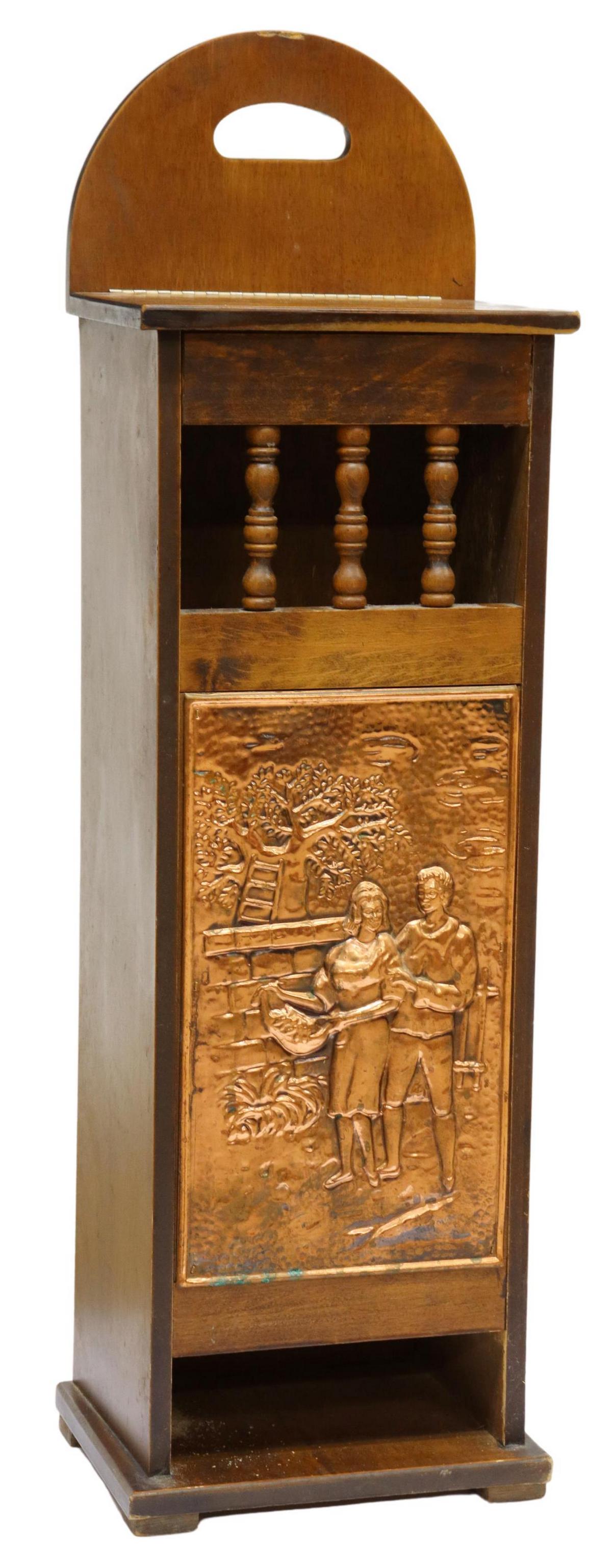 FRENCH WALNUT & REPOUSSE COPPER BAGUETTE BOX (1 of 5)