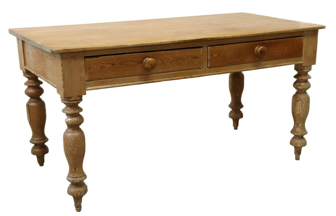 ENGLISH VICTORIAN PINE KITCHEN WORK TABLE (1 of 6)