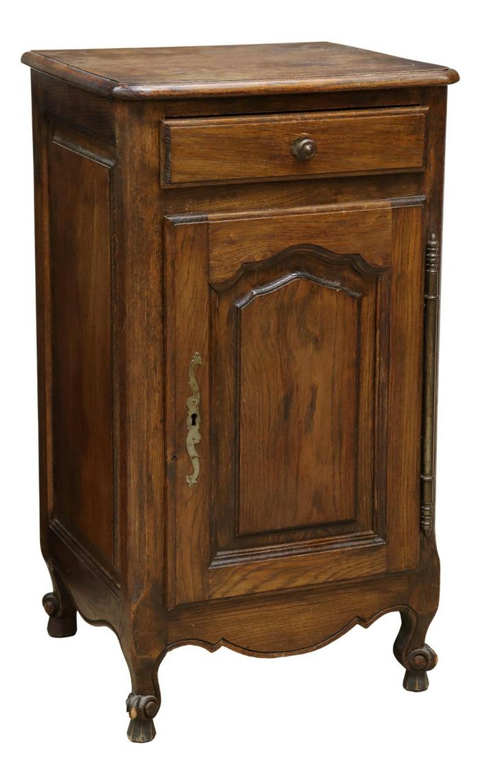 FRENCH PROVINCIAL LOUIS XV STYLE BEDSIDE CABINET (1 of 6)