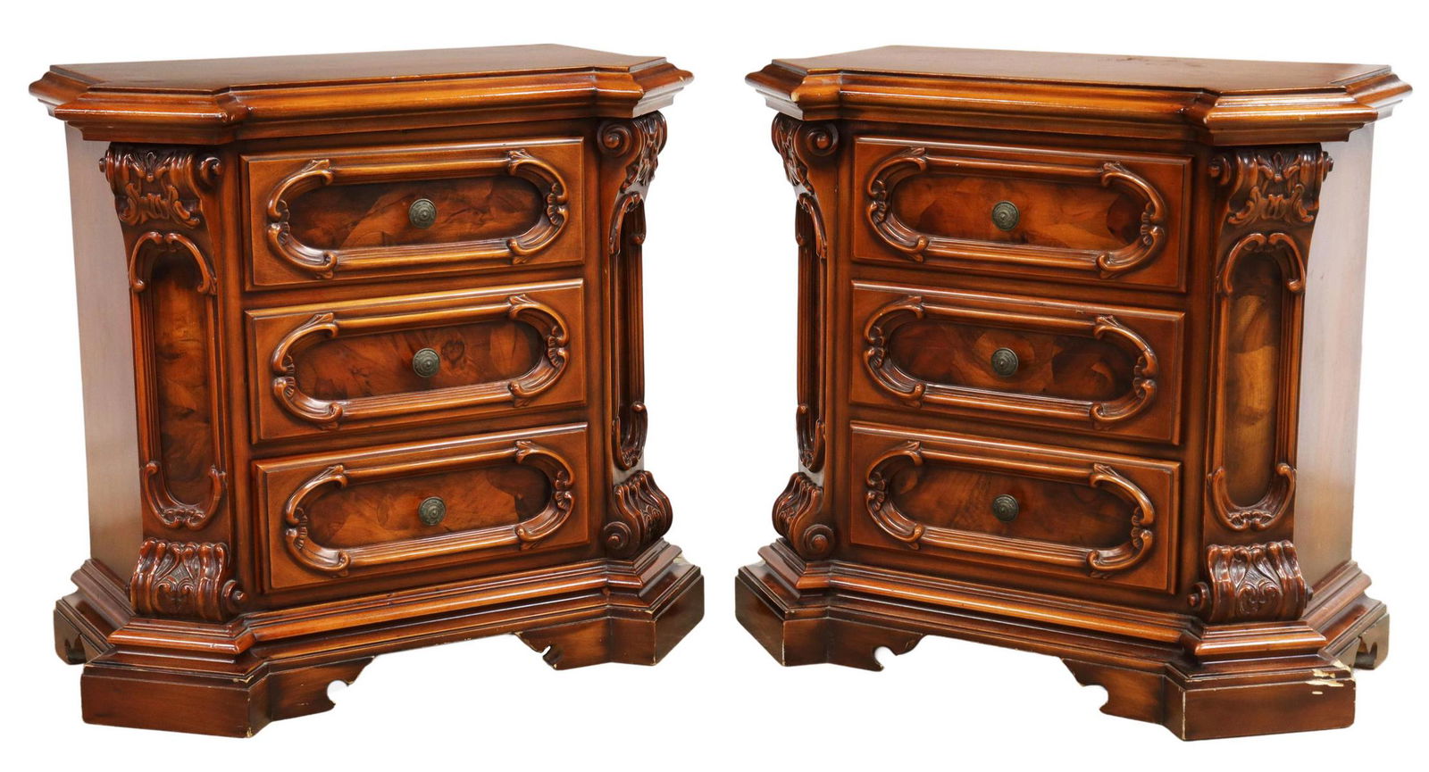 (2) ITALIAN BAROQUE STYLE NIGHTSTANDS (1 of 5)