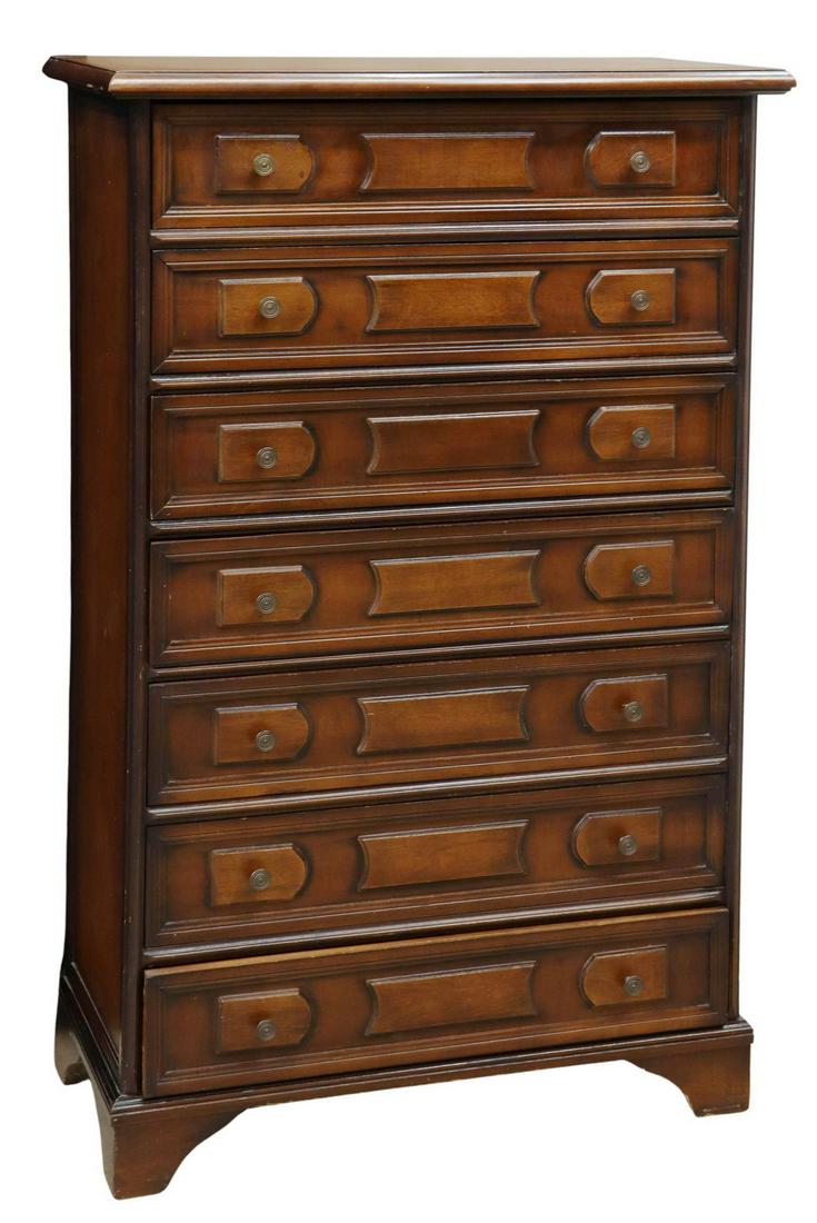 ITALIAN WALNUT FINISH SEMAINIER BACHELOR'S CHEST (1 of 5)
