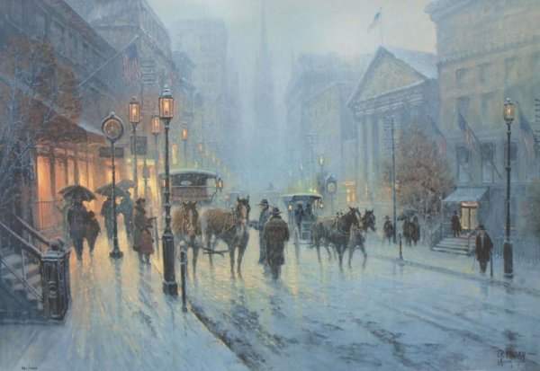 G. HARVEY SIGNED LIMITED PRINT "WALL STREET"