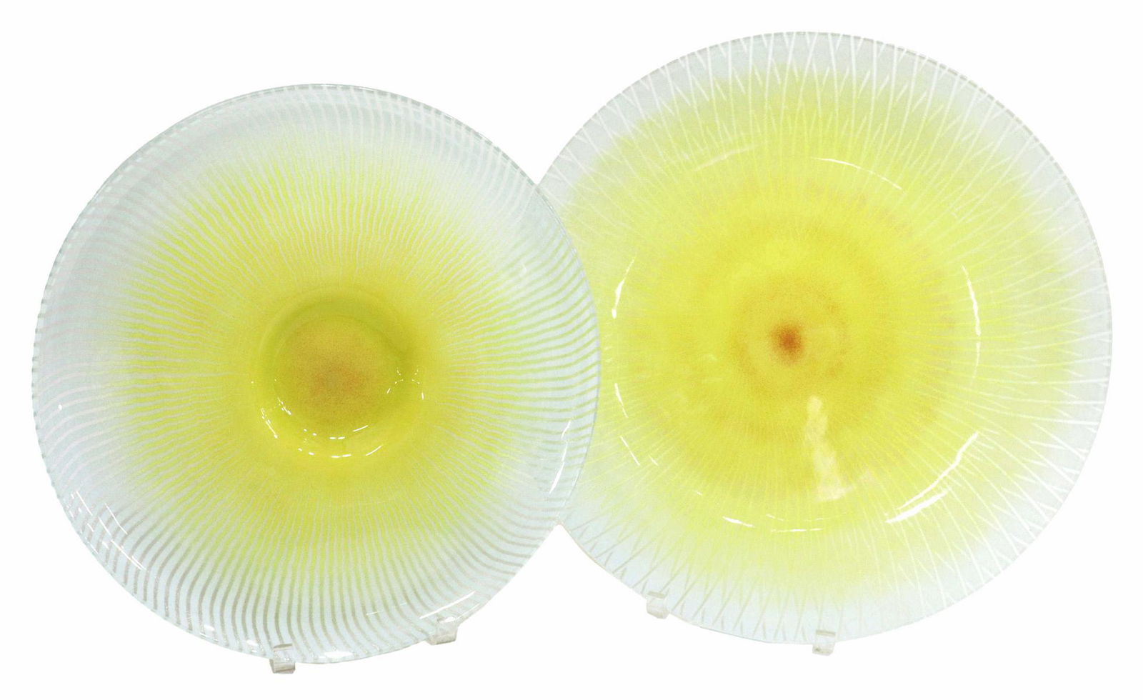 (2) MAURICE HEATON (1900-1989) ART GLASS CHARGERS (1 of 5)