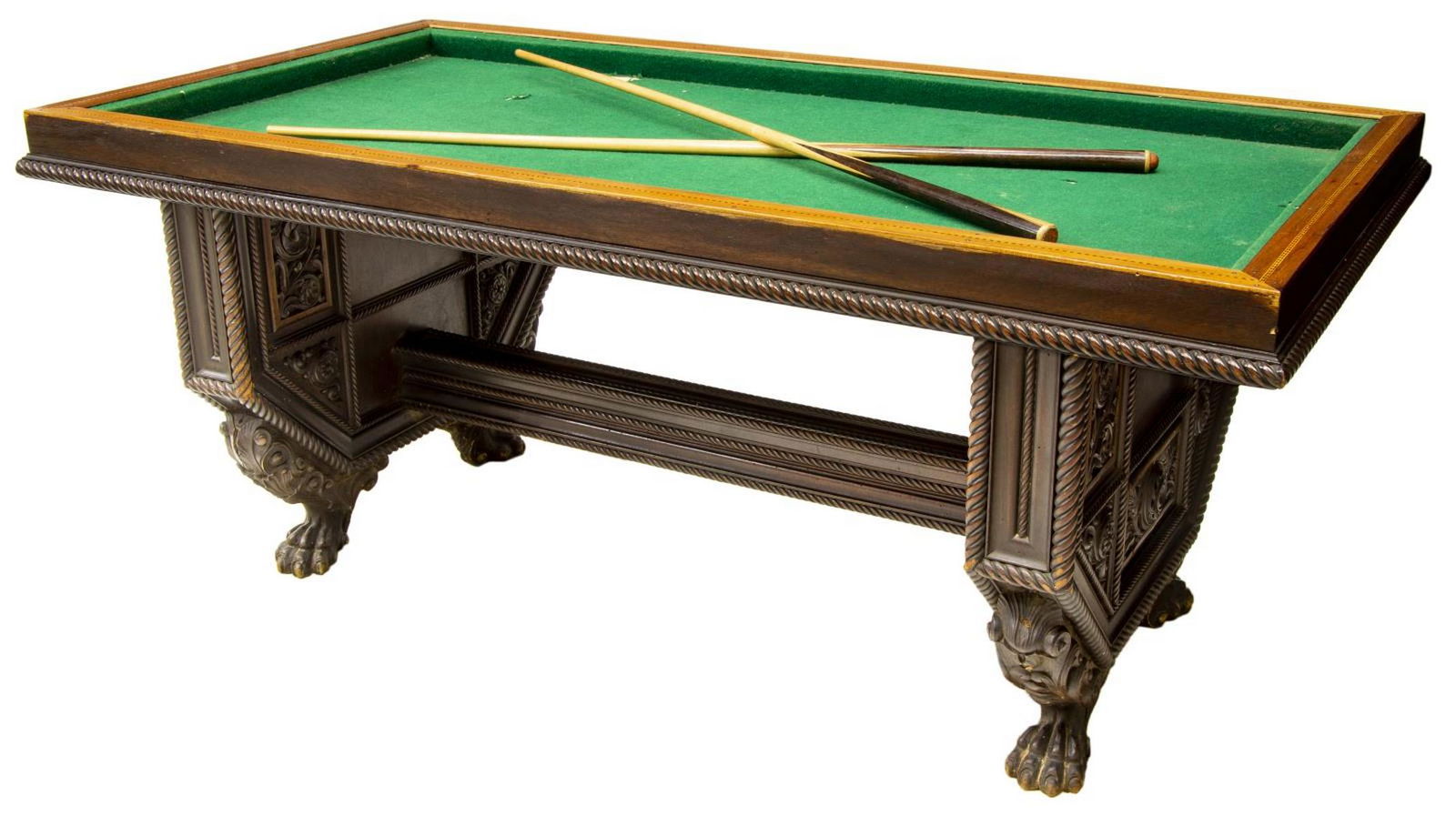 ITALIAN ART DECO WELL-CARVED BILLIARDS TABLE (1 of 5)