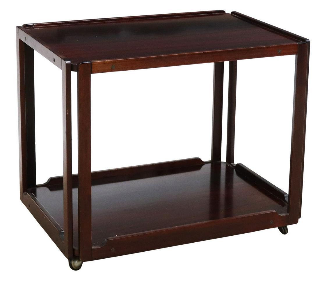 MID-CENTURY MODERN ROSEWOOD SERVICE BAR CART (1 of 4)