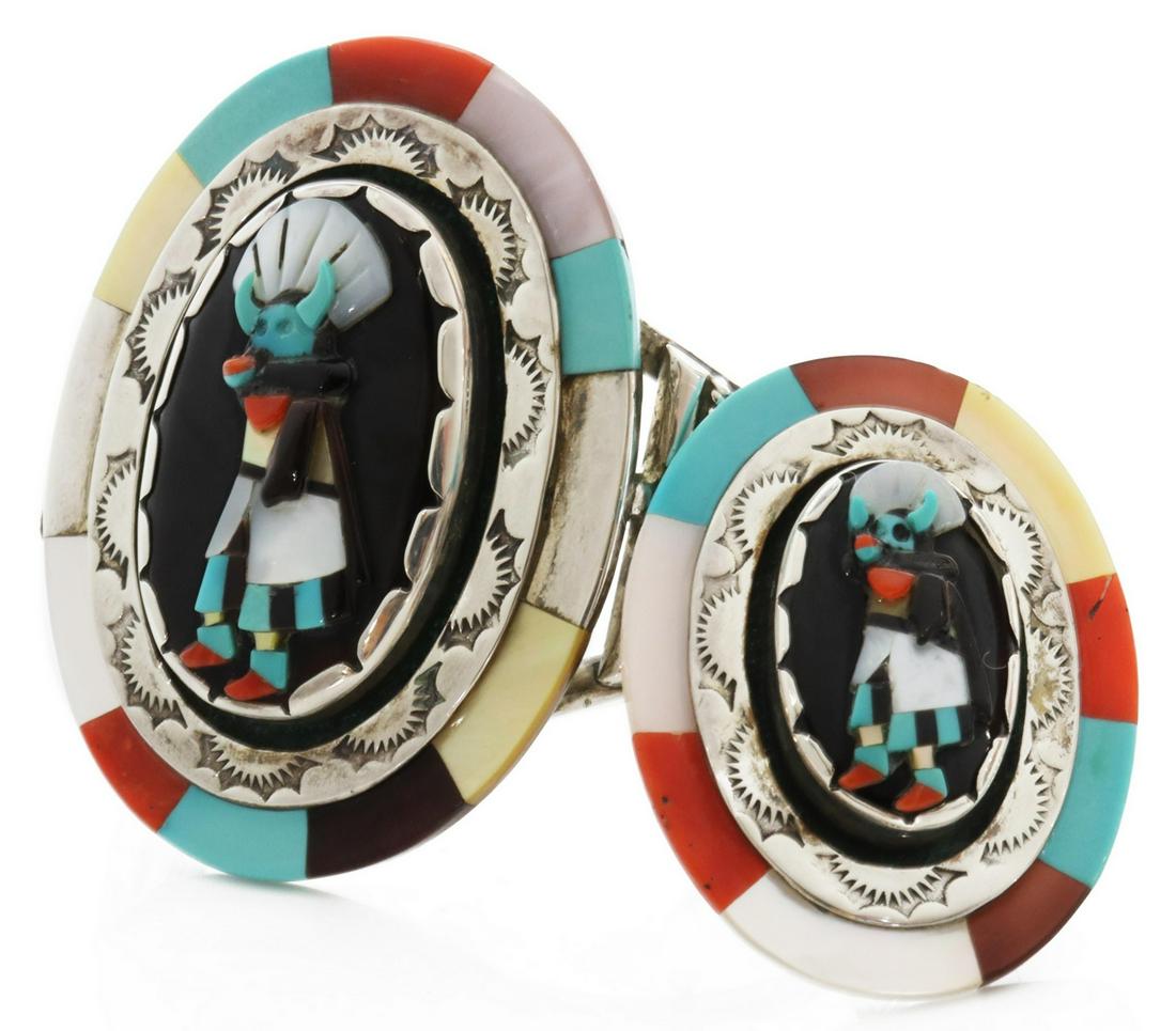 (2) RONNIE & OLIVIA CALABAZA ZUNI CUFF & RING (1 of 9)