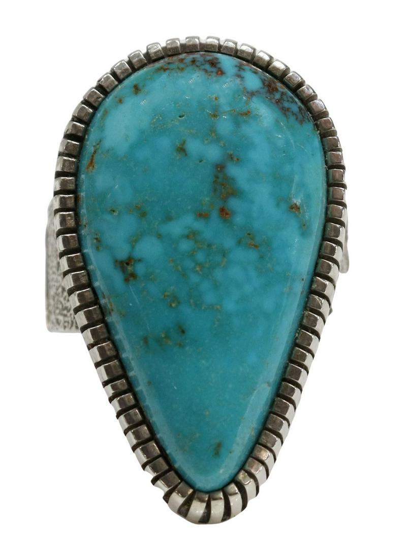 FLOYD PARKHURST NAVAJO STERLING & TURQUOISE RING (1 of 5)