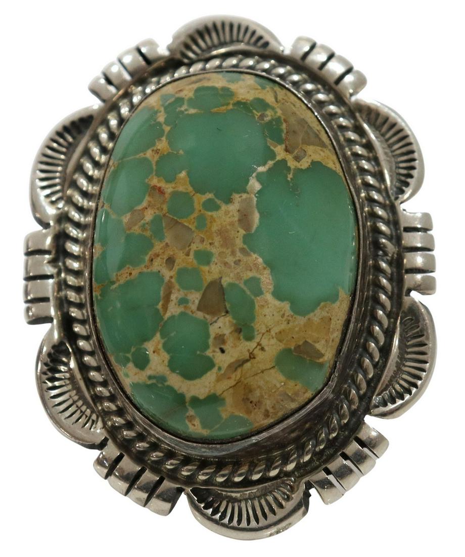 CECIL ATENCIO (B.1956) NAVAJO TURQUOISE RING (1 of 5)