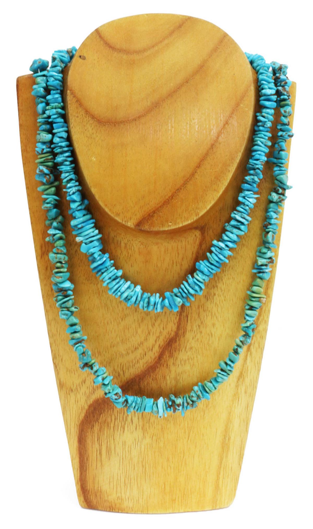 (2) NATIVE AMERICAN TURQUOISE BEADED NECKLACES (1 of 4)