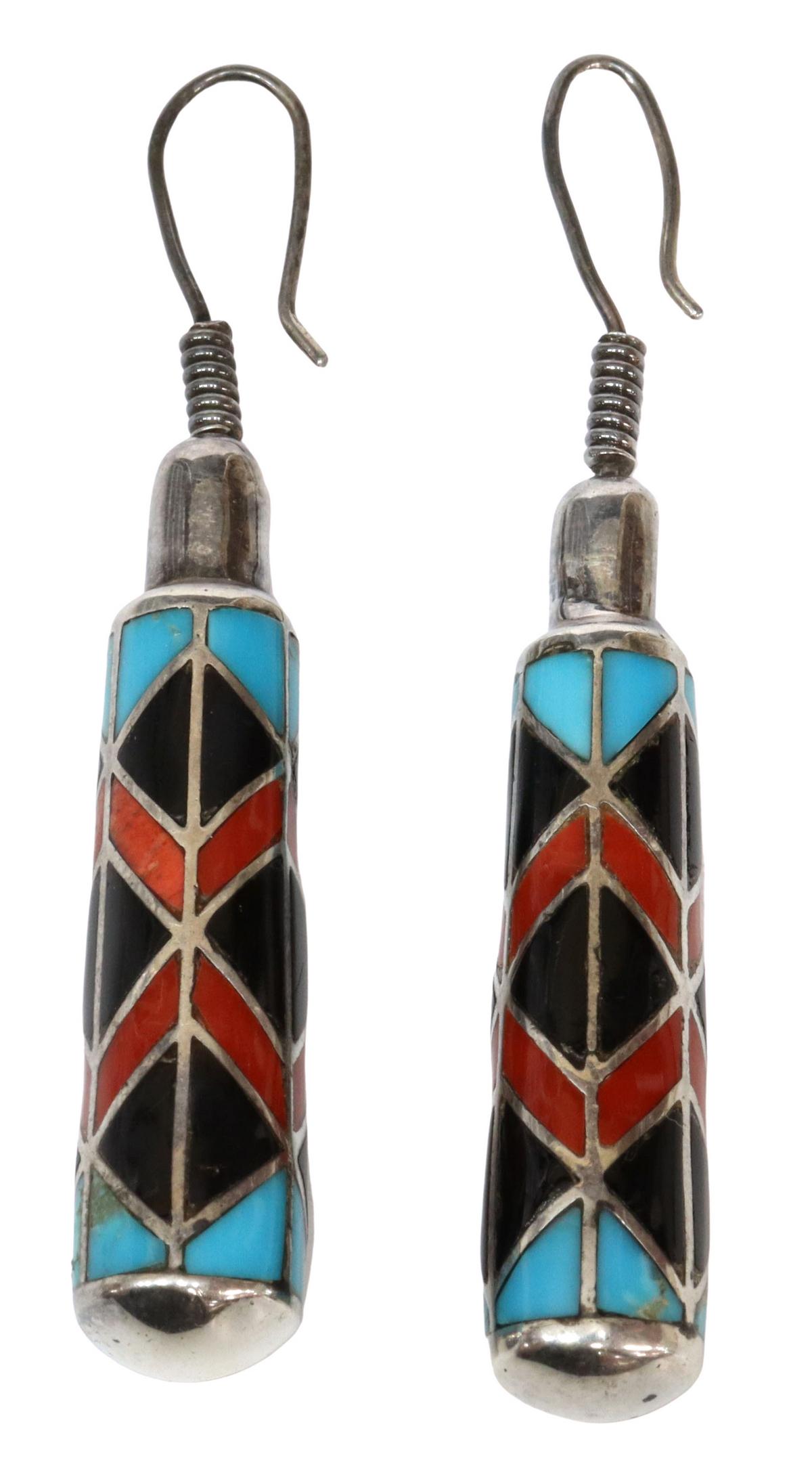 (PR) NATIVE AMERICAN CHANNEL INLAY EARRINGS (1 of 2)