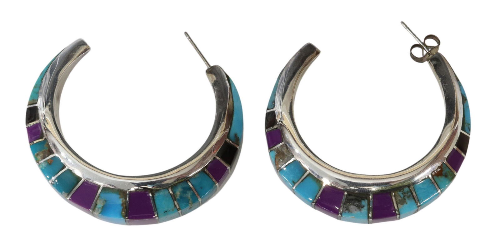 (PR) SOUTHWEST STERLING OPEN HOOP EARRINGS (1 of 3)