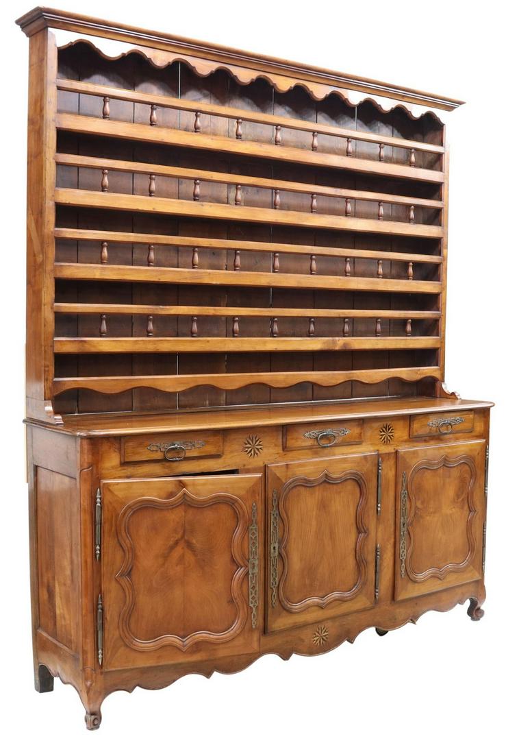 FRENCH PROVINCIAL FRUITWOOD VAISSELIER DRESSER (1 of 5)