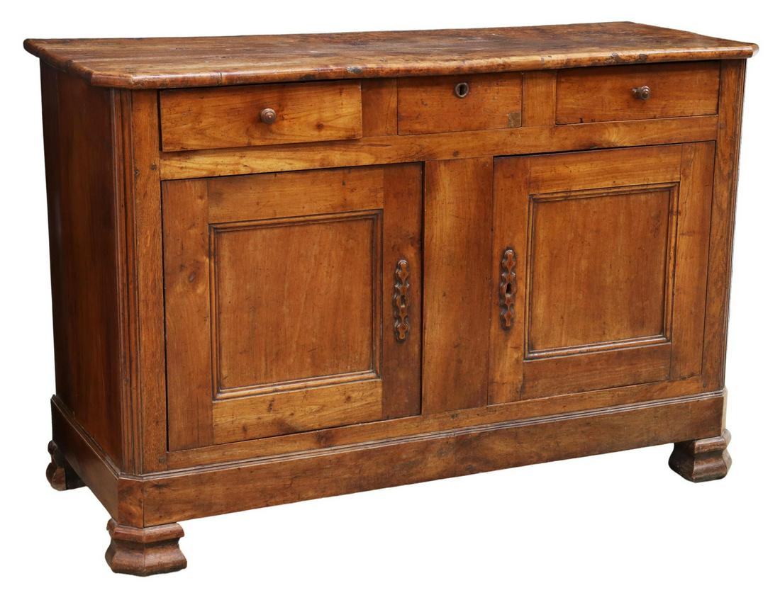 FRENCH PROVINCIAL FRUITWOOD SIDEBOARD, 19TH C. (1 of 7)