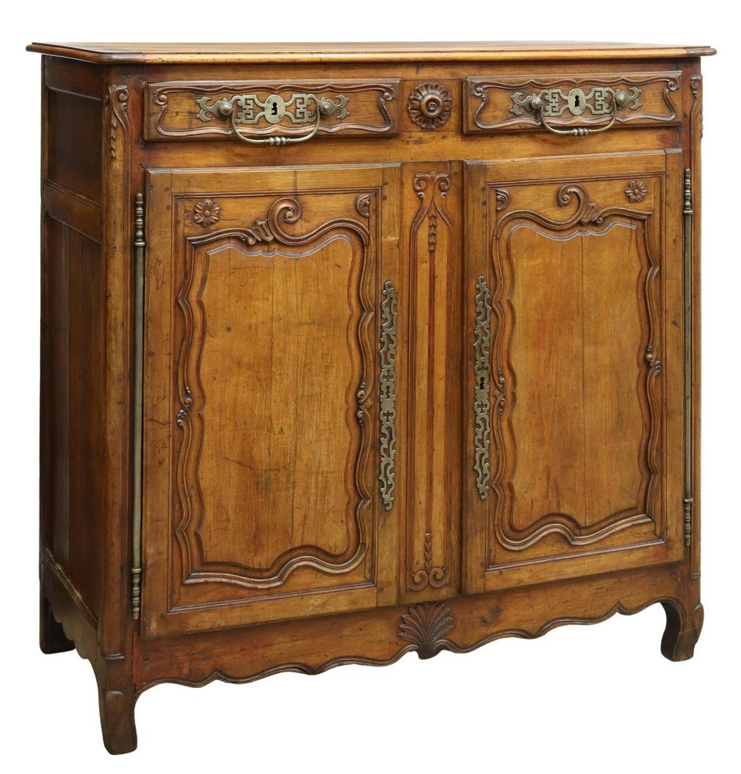 FRENCH PROVINCIAL FRUITWOOD SIDEBOARD, 19TH C. (1 of 6)