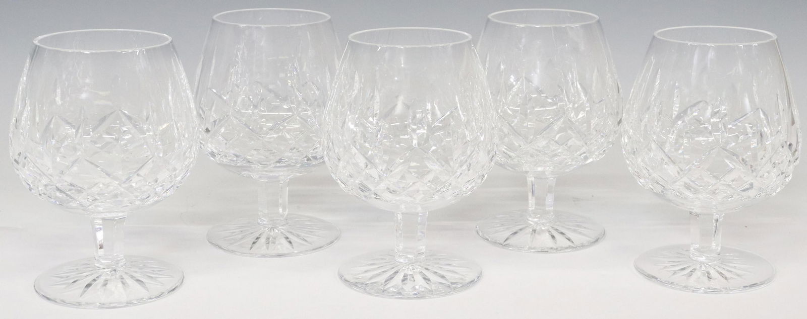 (5) WATERFORD 'LISMORE' CUT CRYSTAL BRANDY GLASSES (1 of 4)