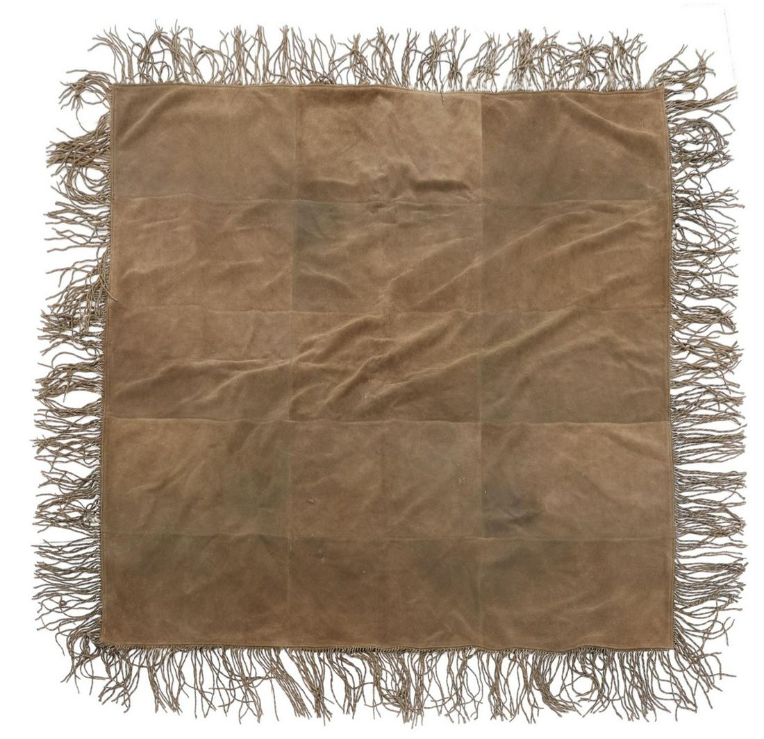 DESIGNER DOUBLE D RANCH LEATHER THROW BLANKET (1 of 3)