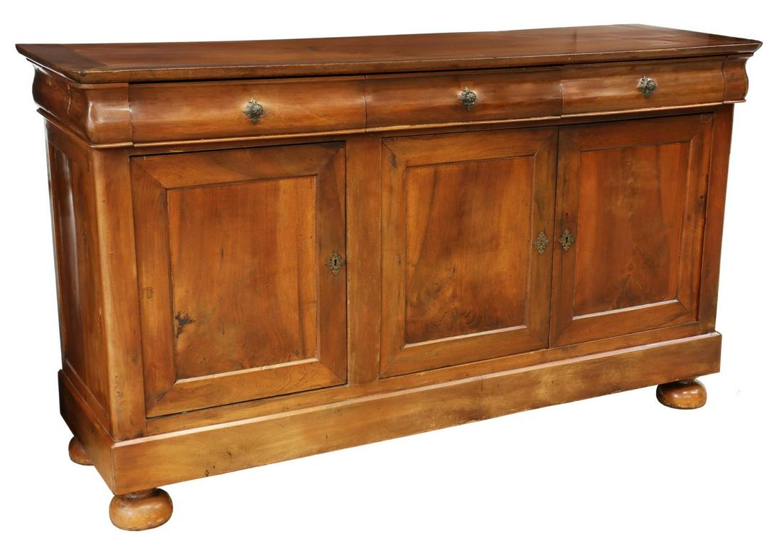 FRENCH LOUIS PHILIPPE PERIOD FRUITWOOD SIDEBOARD (1 of 5)