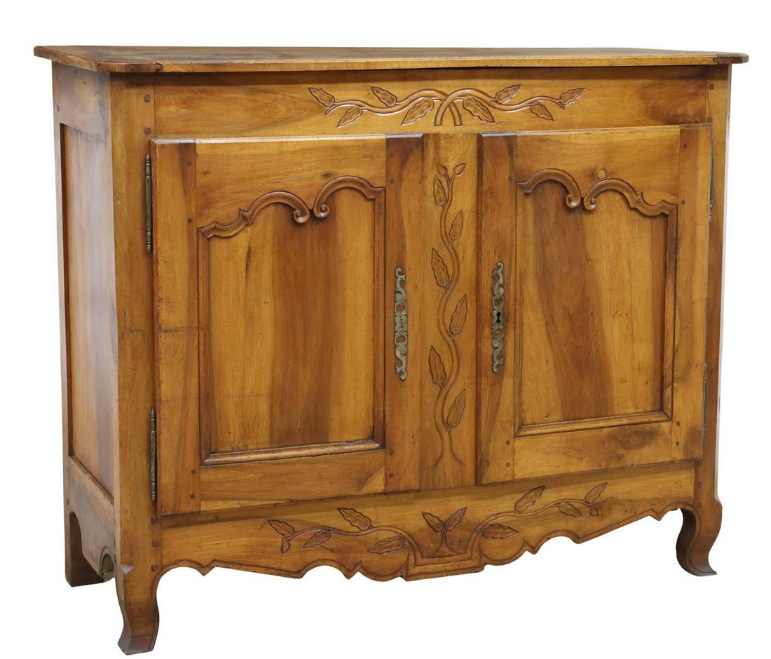 FRENCH LOUIS XV STYLE FRUITWOOD SIDEBOARD (1 of 5)