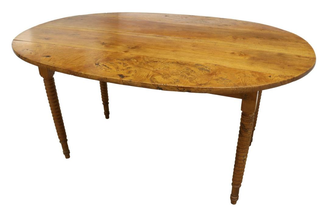 RUSTIC FRENCH MIXED WOOD FARMHOUSE TABLE, 61.5"L (1 of 4)