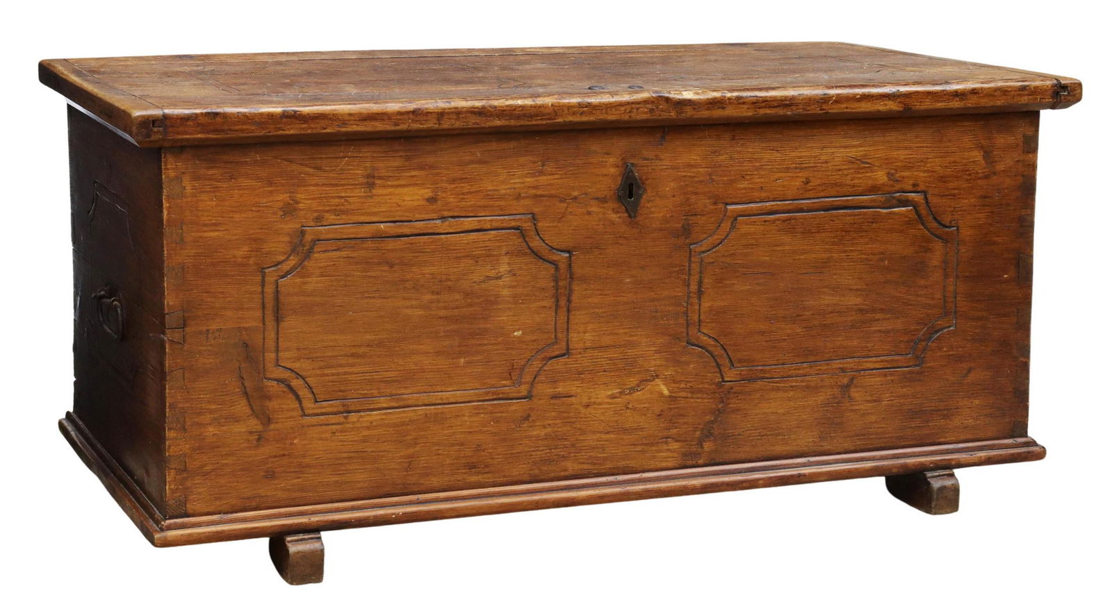 LARGE RUSTIC PINE BLANKET CHEST STORAGE TRUNK (1 of 5)