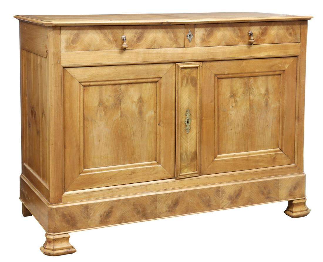 FRENCH LOUIS PHILIPPE PERIOD FRUITWOOD SIDEBOARD (1 of 6)