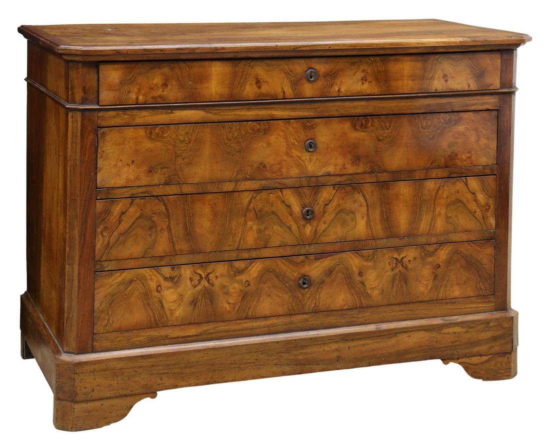 FRENCH LOUIS PHILIPPE PERIOD BURLWOOD COMMODE (1 of 5)