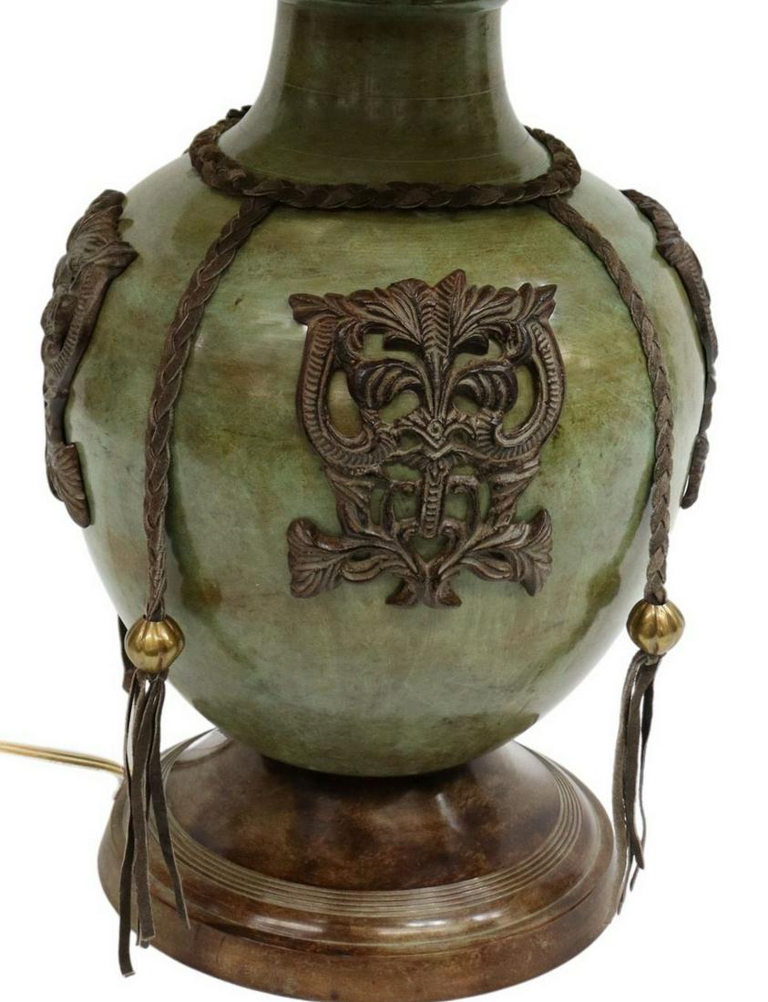 FREDERICK COOPER VERDIGRIS FINISH METAL TABLE LAMP (1 of 3)