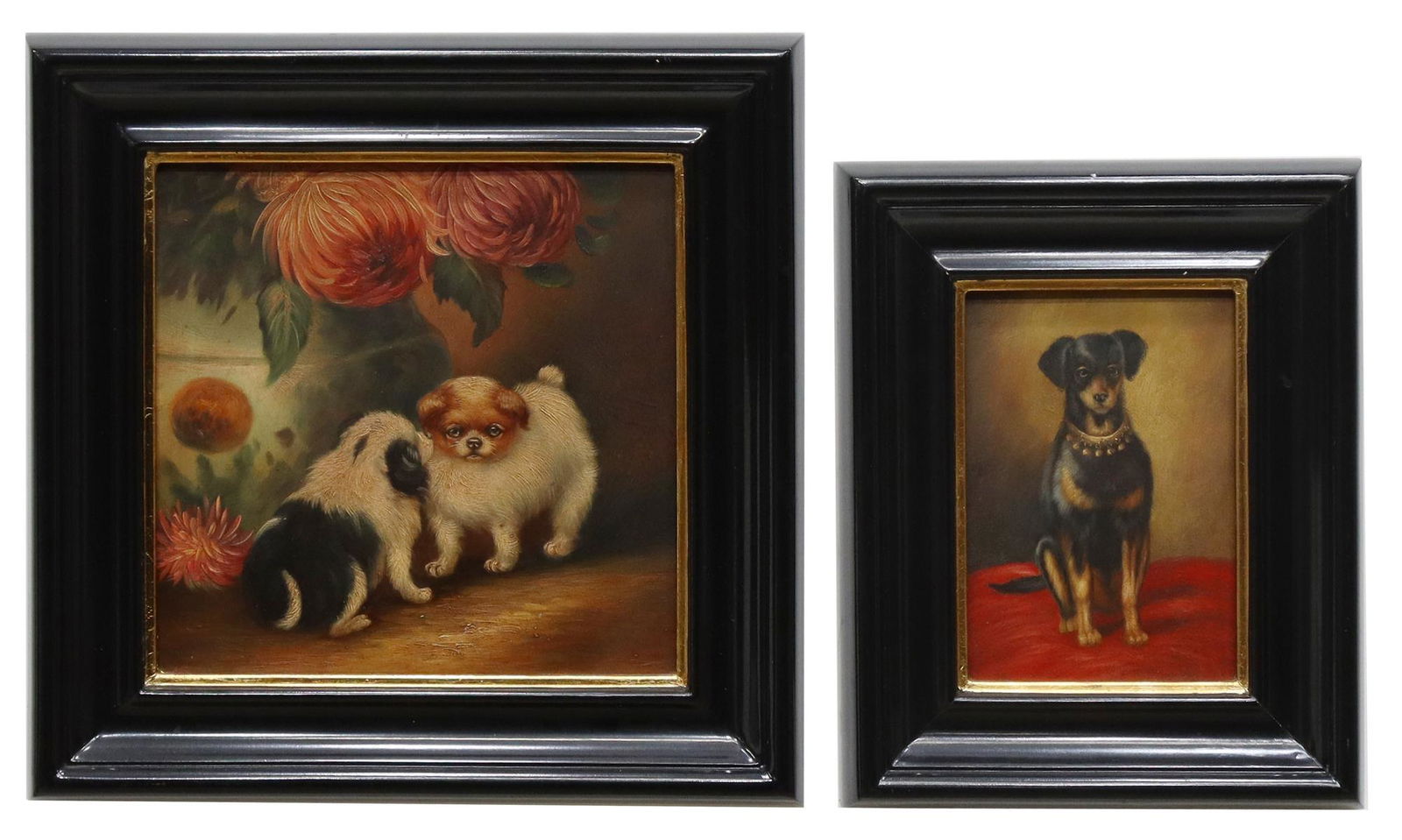 (2) DECORATIVE FRAMED PAINTINGS OF DOGS (1 of 2)