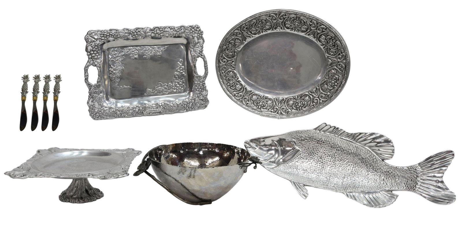 (9) METAL TABLEWARE, MICHAEL ARAM, ARTHUR COURT (1 of 7)