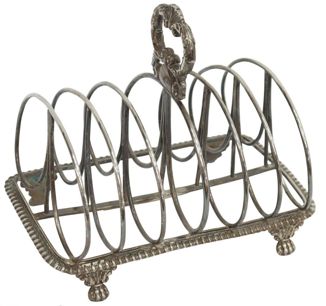 GEORGE III WILLIAM BURWASH STERLING TOAST RACK (1 of 3)