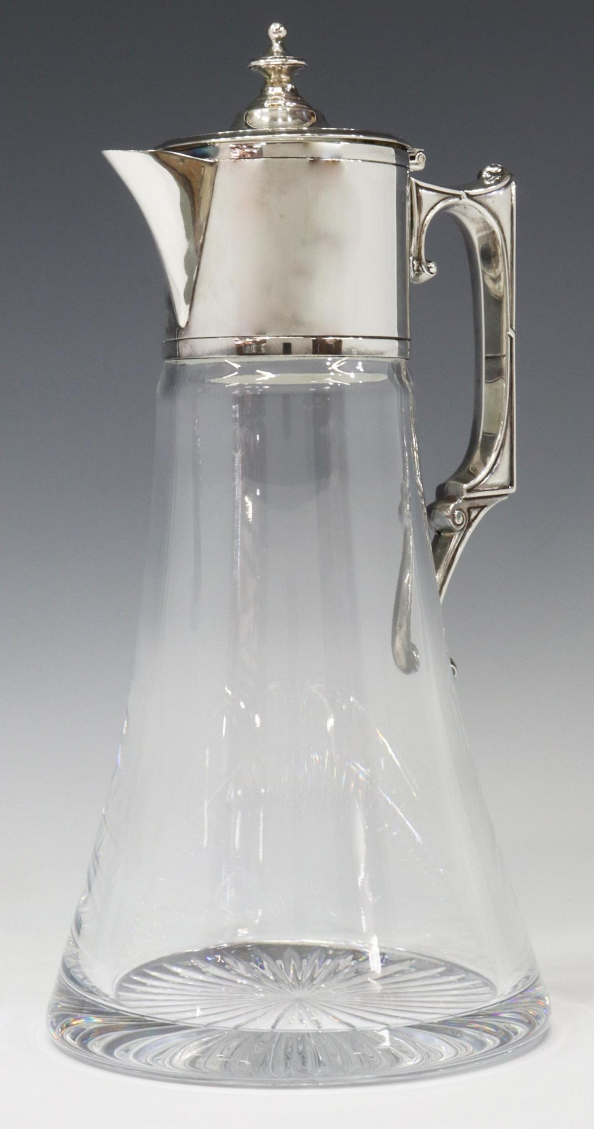 STERLING-MOUNTED CRYSTAL CLARET JUG (1 of 4)