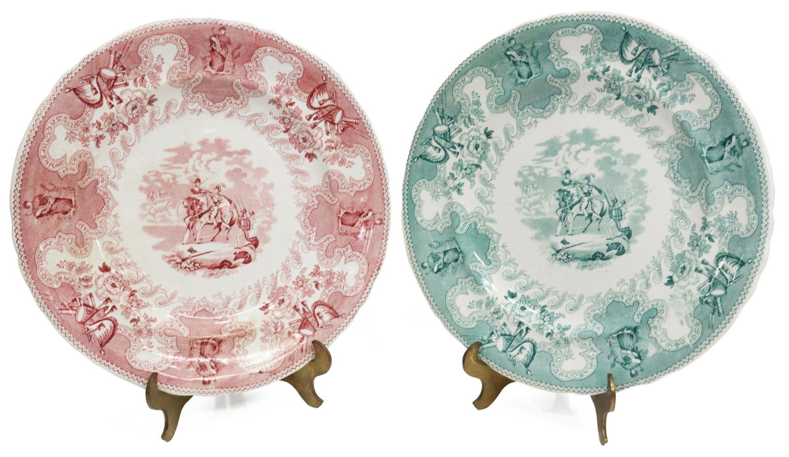 2) HISTORICAL STAFFORDSHIRE TEXIAN CAMPAIGNE PLATE (1 of 7)