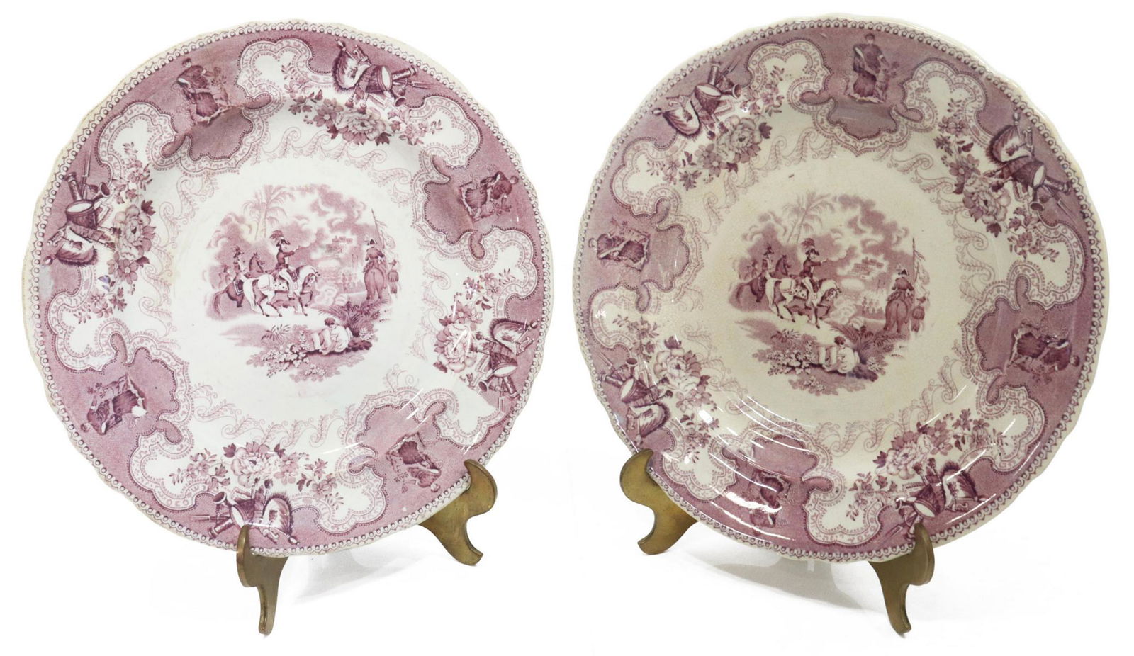 2) HISTORICAL STAFFORDSHIRE TEXIAN CAMPAIGNE PLATE (1 of 7)