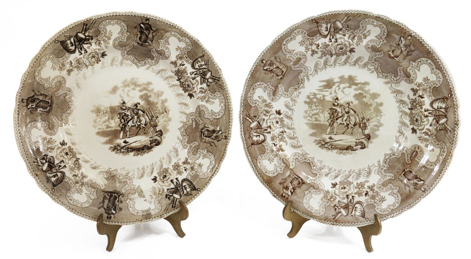 2) HISTORICAL STAFFORDSHIRE TEXIAN CAMPAIGNE PLATE (1 of 7)