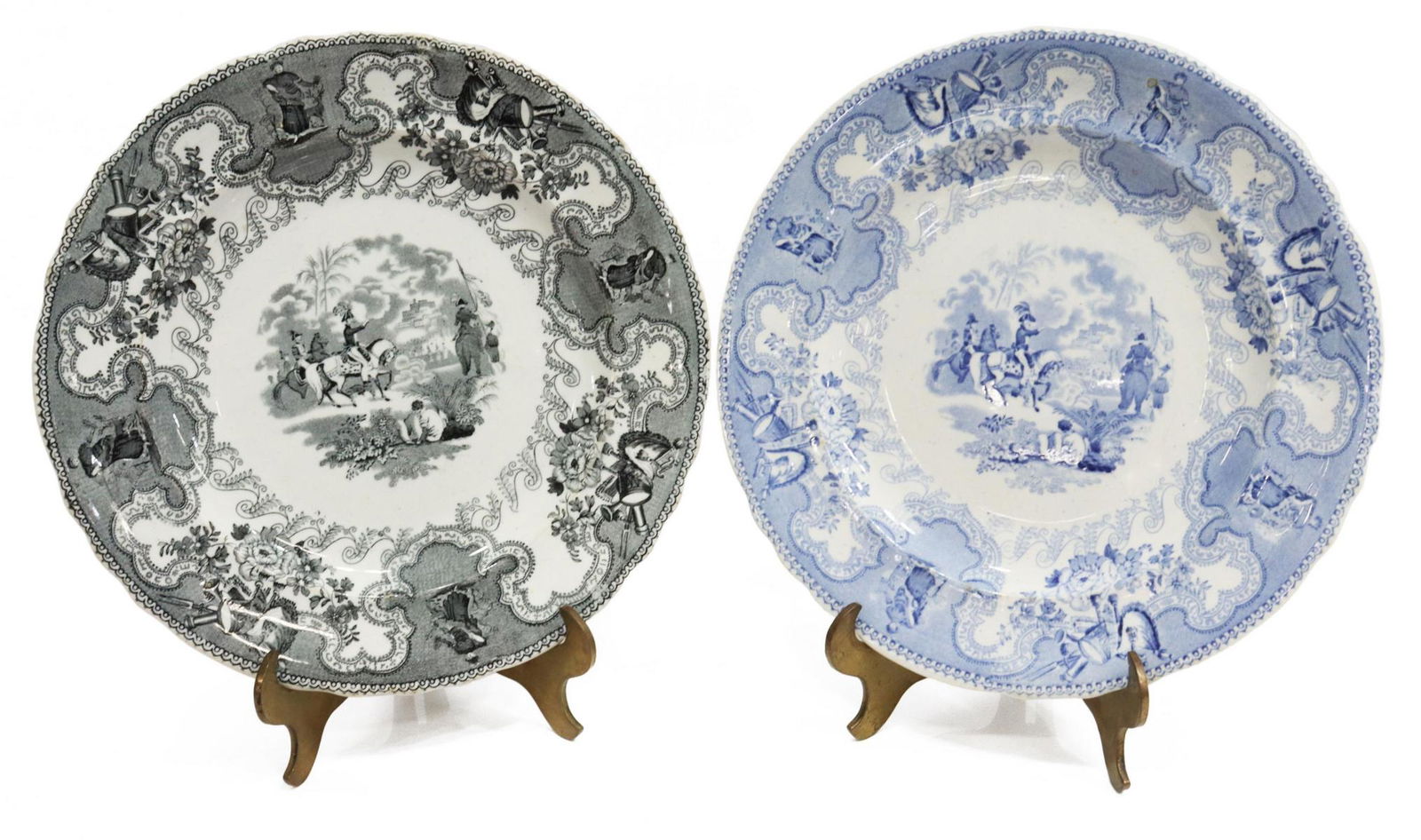 2) HISTORICAL STAFFORDSHIRE TEXIAN CAMPAIGNE PLATE (1 of 7)