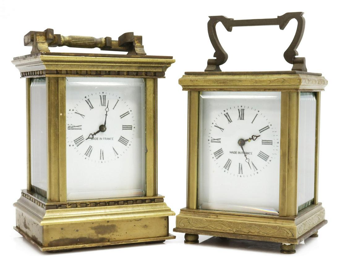 (2) FRENCH BRASS-CASED CARRIAGE CLOCKS (1 of 7)