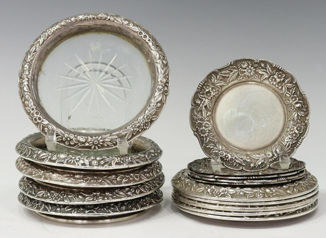 (15) KIRK STERLING REPOUSSE COASTERS & BUTTER PATS (1 of 4)