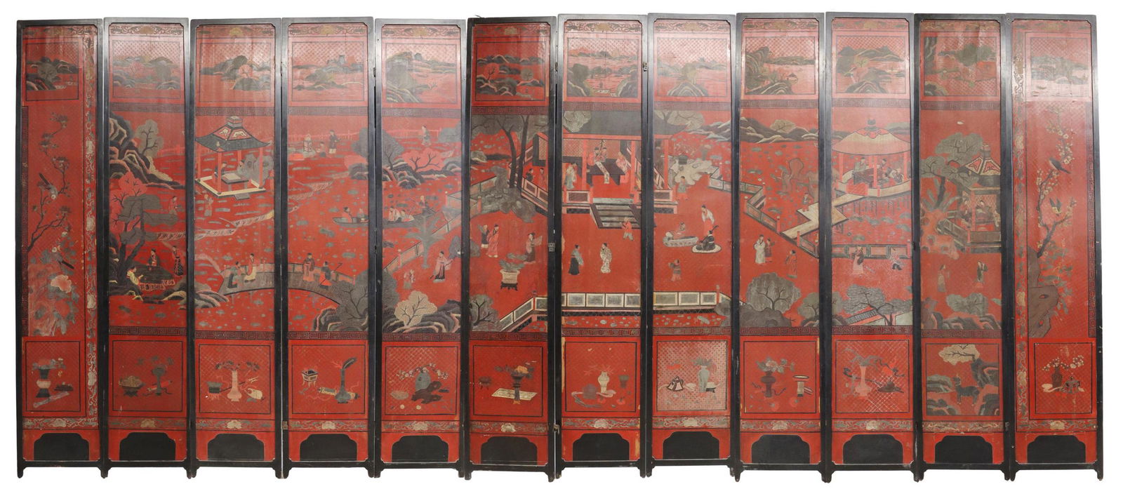 MONUMENTAL ASIAN TWELVE-PANEL FOLDING SCREEN (1 of 6)
