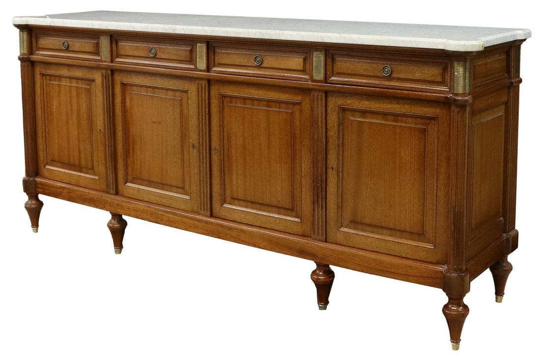 FRENCH LOUIS XVI STYLE MARBLE-TOP SIDEBOARD (1 of 5)