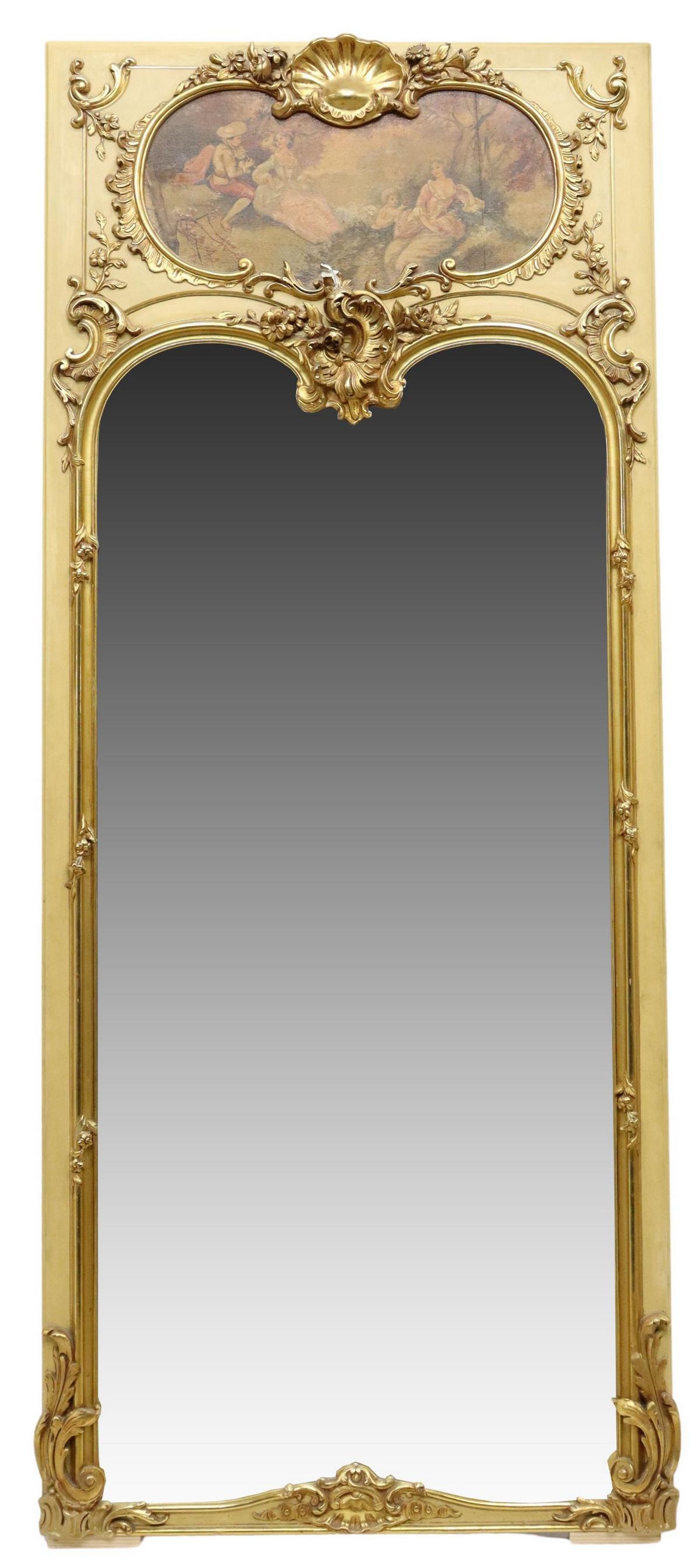 FRENCH LOUIS XV STYLE TRUMEAU PIER MIRROR (1 of 4)