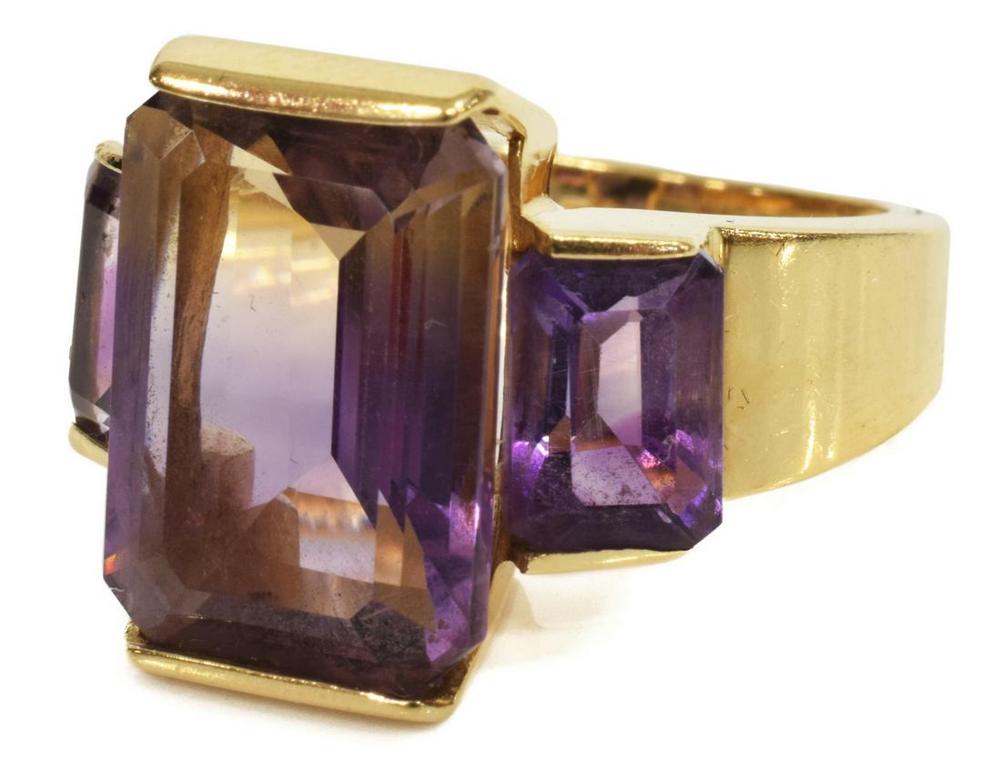 ESTATE 14K YELLOW GOLD & AMETRINE RING (1 of 5)