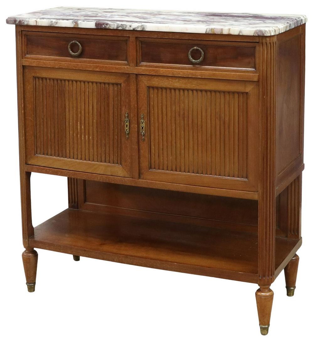 FRENCH LOUIS XVI STYLE MARBLE-TOP SIDEBOARD (1 of 6)