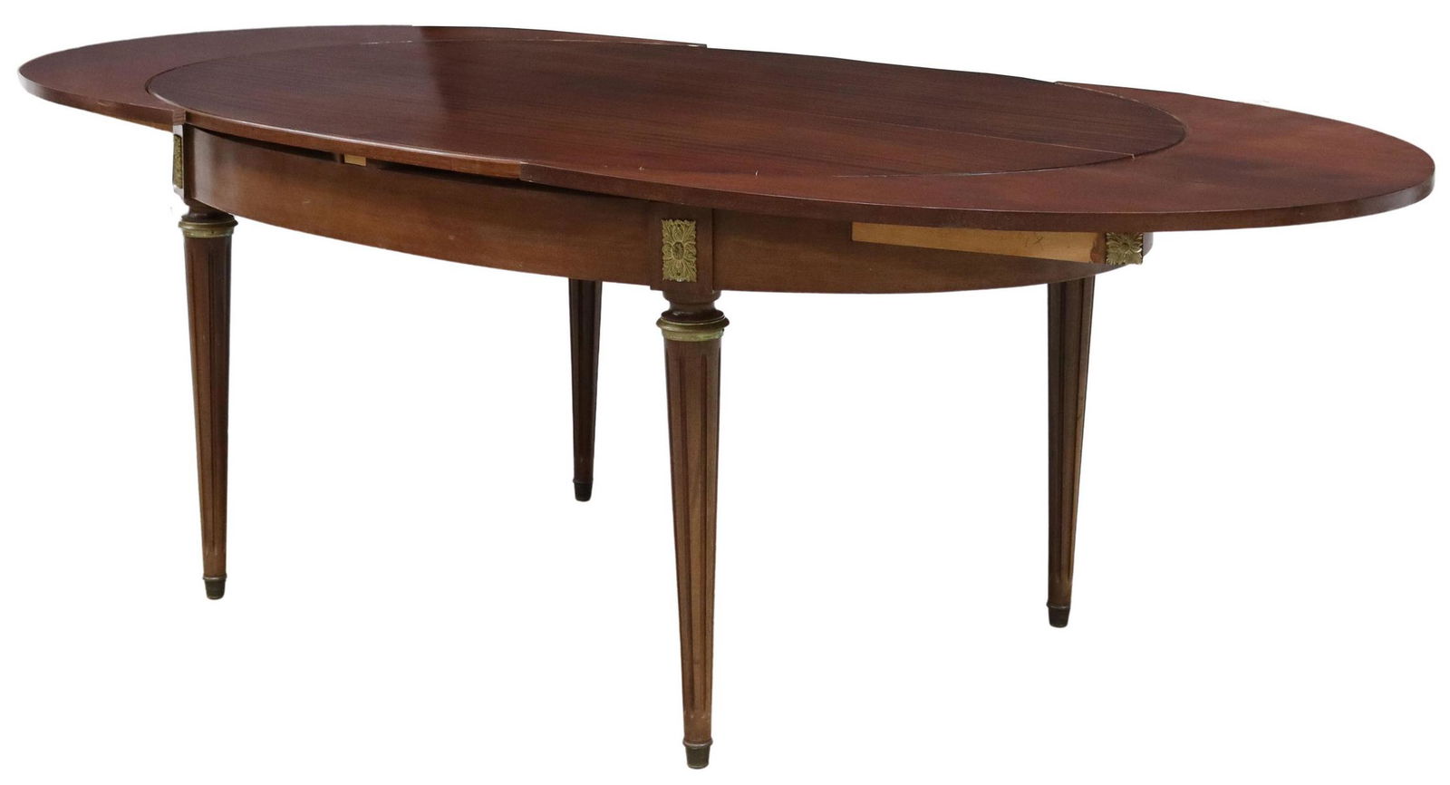 FRENCH LOUIS XVI STYLE MAHOGANY DRAW-LEAF TABLE (1 of 4)