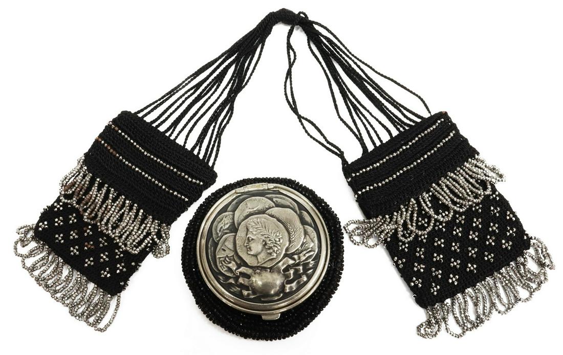 (2) MICRO BEADED CROCHET COIN PURSE & RETICULE (1 of 6)