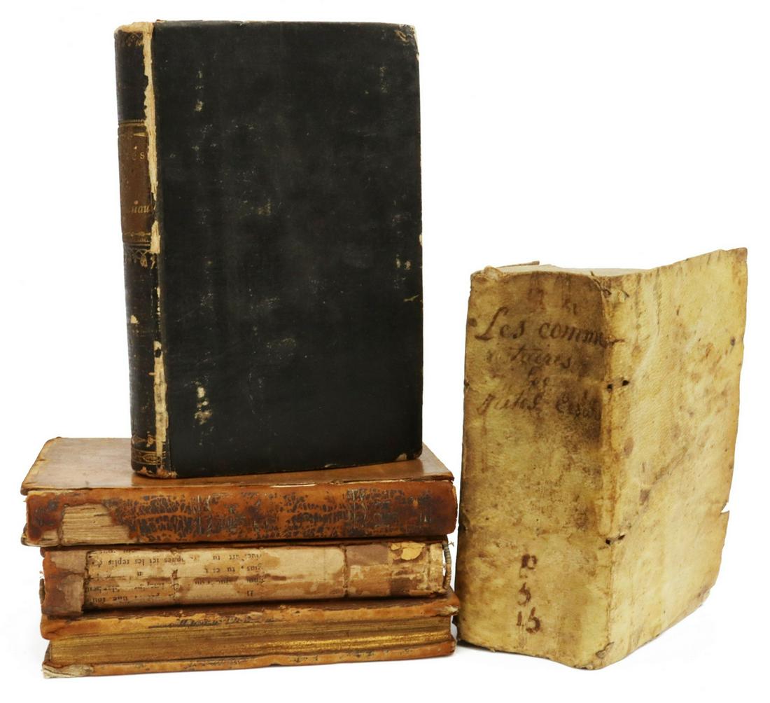 (5) VELLUM & LEATHER-BOUND BOOKS, 16TH/18TH C. (1 of 6)