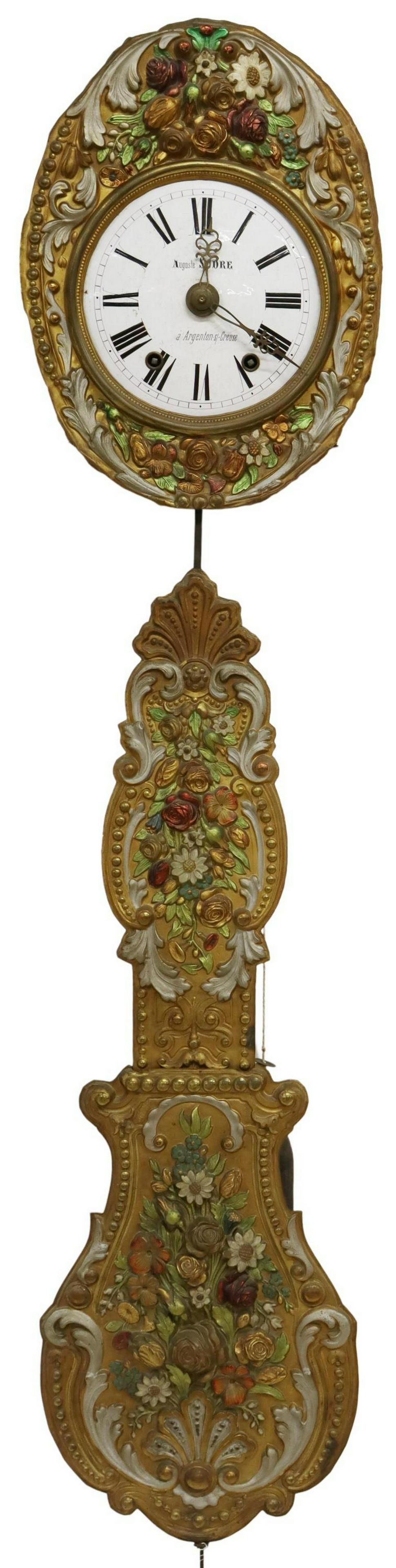 FRENCH COMTOISE CLOCK WITH PENDULUM (1 of 2)