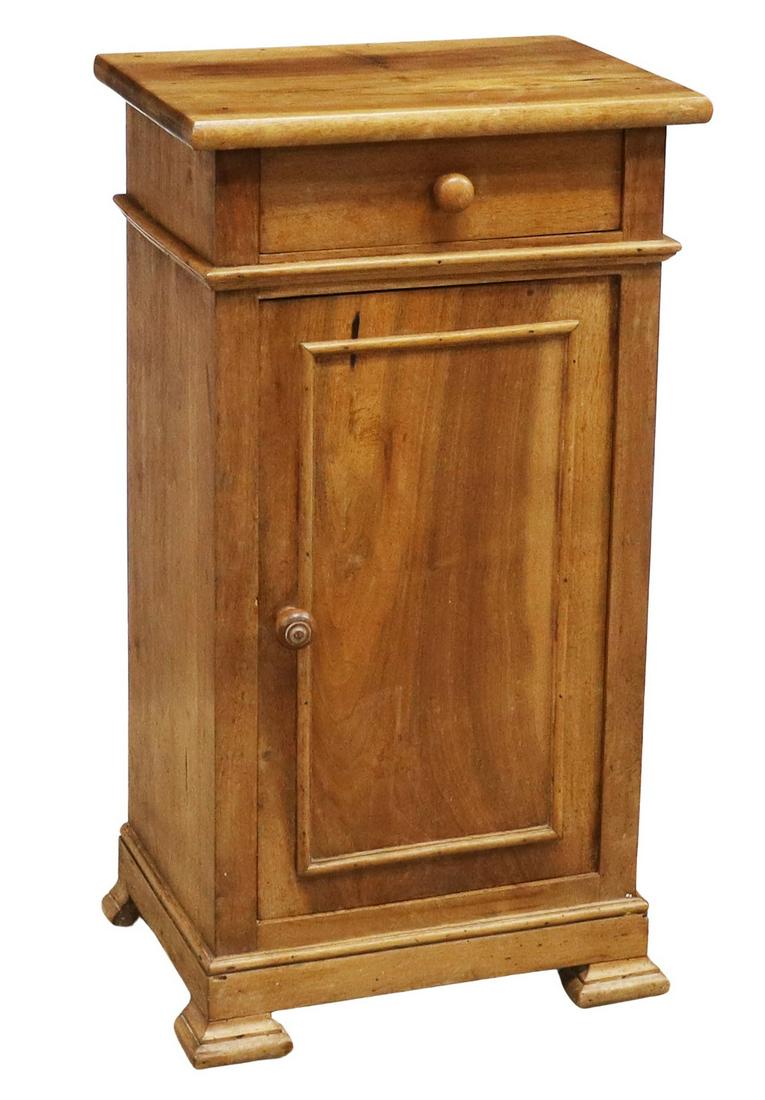 FRENCH LOUIS PHILIPPE FRUITWOOD BEDSIDE CABINET (1 of 5)