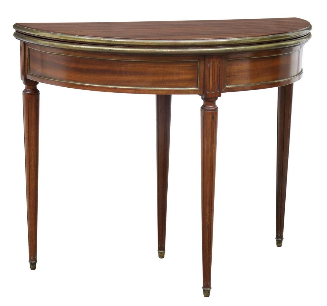 FRENCH LOUIS XVI STYLE MAHOGANY GAMES TABLE (1 of 6)