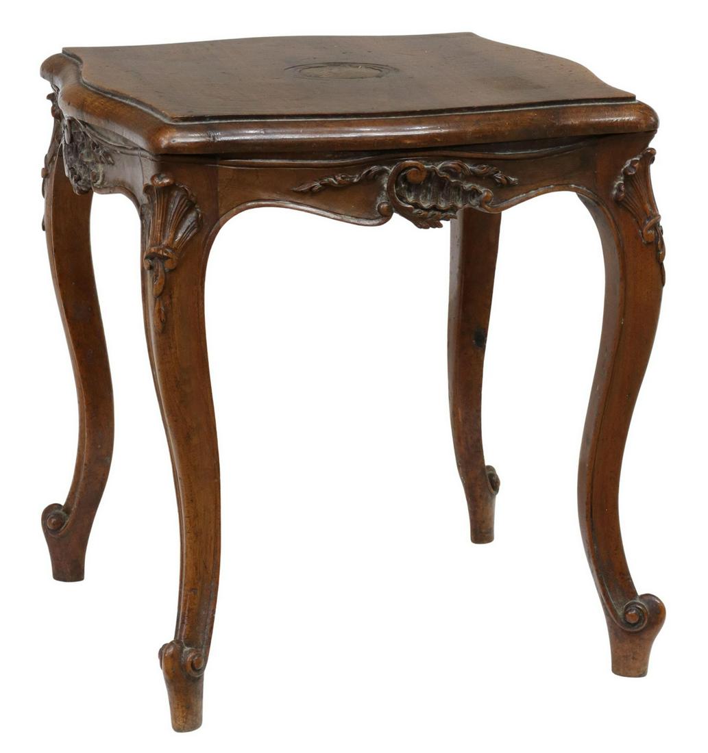 PETITE ITALIAN LOUIS XV STYLE WALNUT SIDE TABLE (1 of 4)